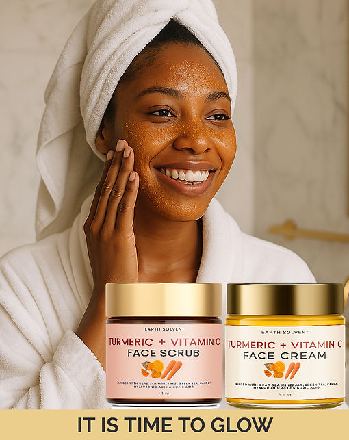 Earth Solvent Turmeric Face Scrub and Face Cream