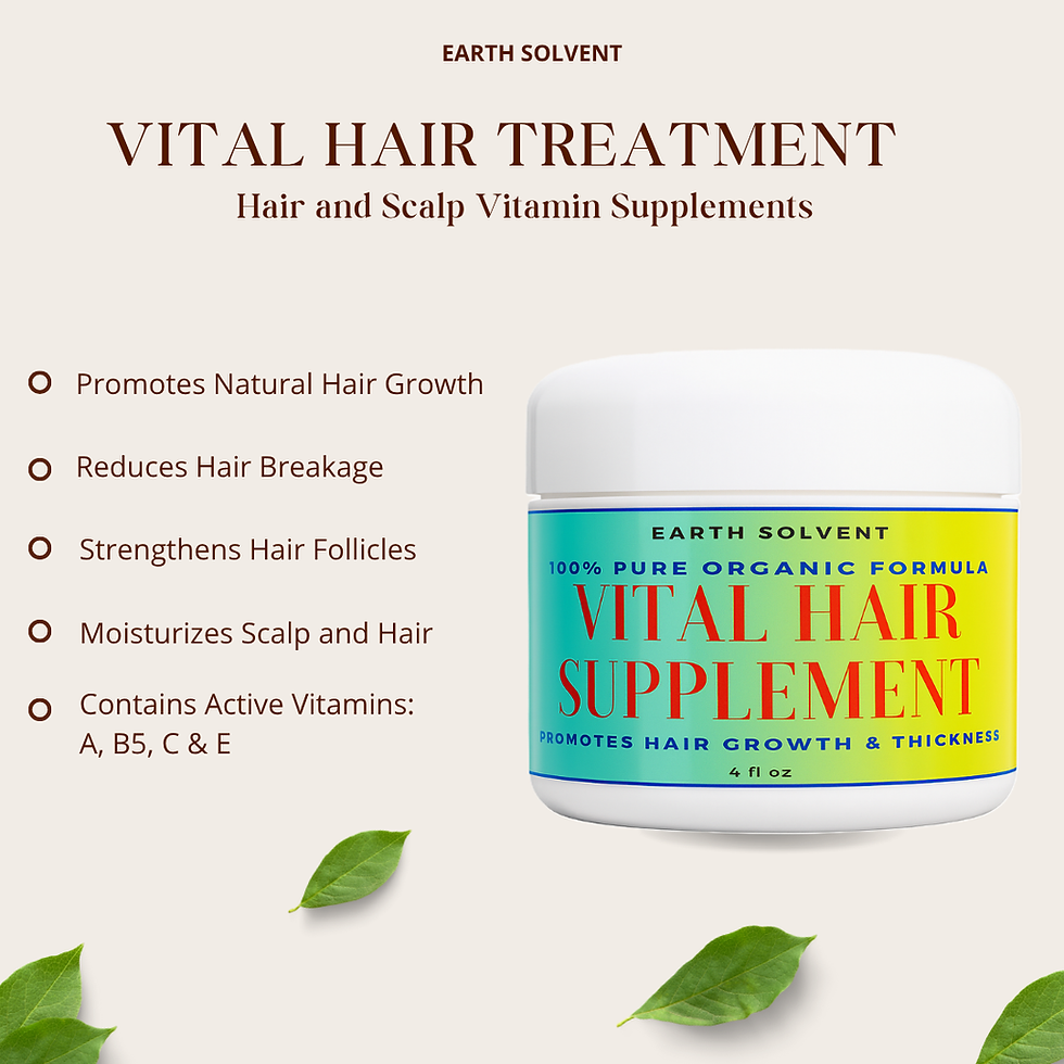 Thumbnail: Vital Hair Treatment: Hair and Scalp Vitamin Supplements. Earth Solvent