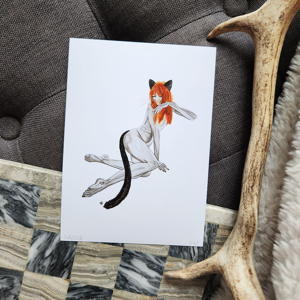 "The Kitty Nymph" 5" x 7" PRINT