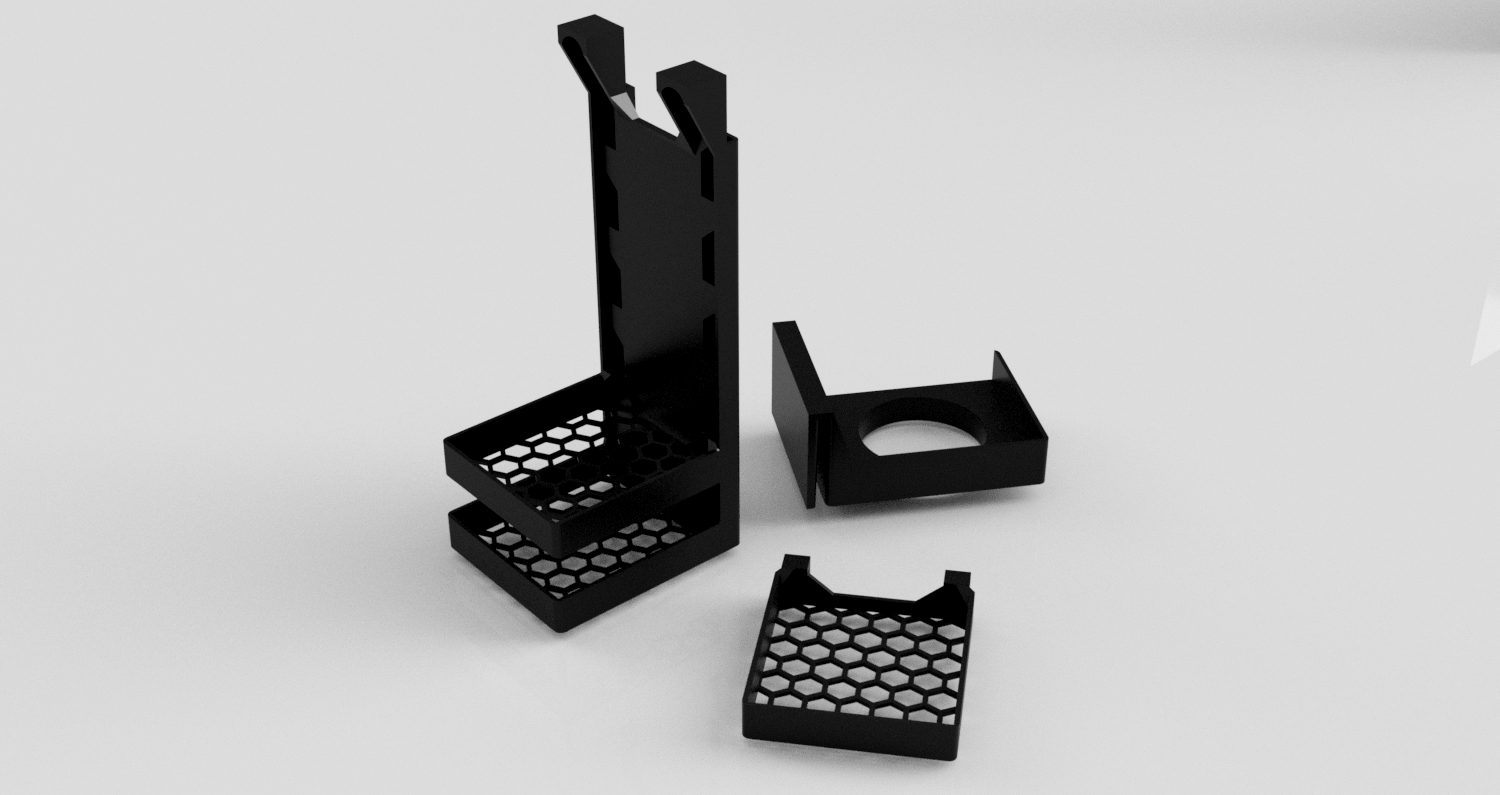 Fluval Evo Media Upgrade - Chamber 1 sock holder and 2 media holder