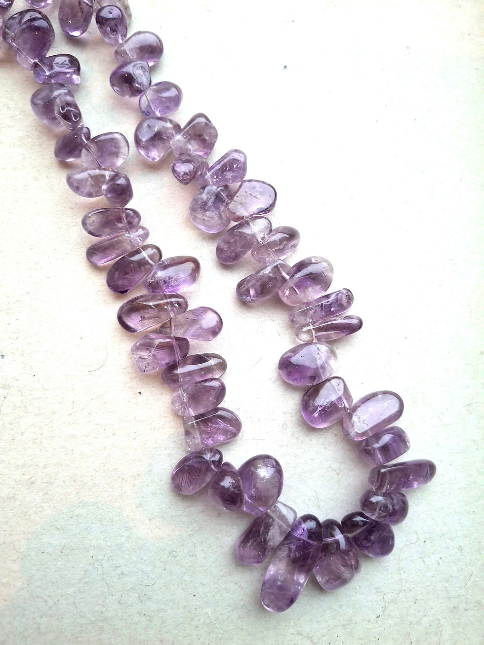 Thumbnail: Polished Amethyst Clear Nugget Necklace