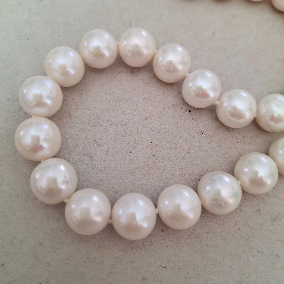 Thumbnail: White Strand of Edison Pearls with Magnetic Clasp