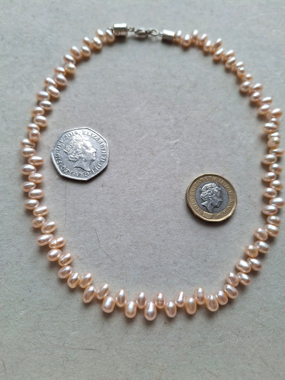 Thumbnail: Soft Pink FreshWater Pearl Drop Necklace