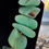 Thumbnail: Chrysoprase Large Unpolished Nuggets with Brushed Sterling Silver Cla