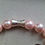 Thumbnail: Large  Clear Pink Shell Pearl Strand with Silver Magnetic Clasp