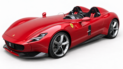 Ferrari Monza SP2 in Rosso Fiorano, 1,200 km. 10% ticket: CHF 429,000; minimum 20%: CHF 858,000. Fee included. Swiss import planned.