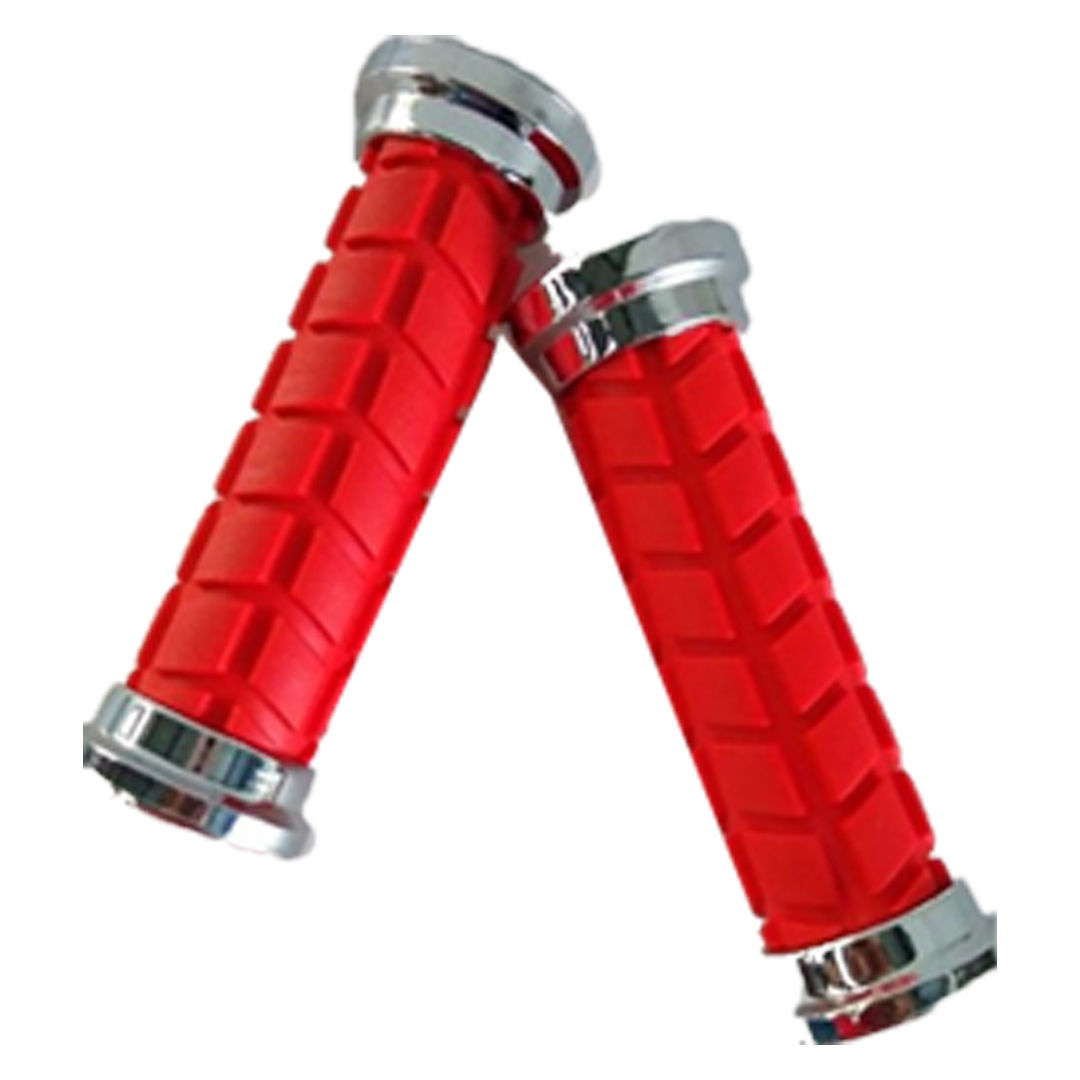 MANOPLA COM ANEL CROMADO  VERMELHO - TAIWAN SKU: 55