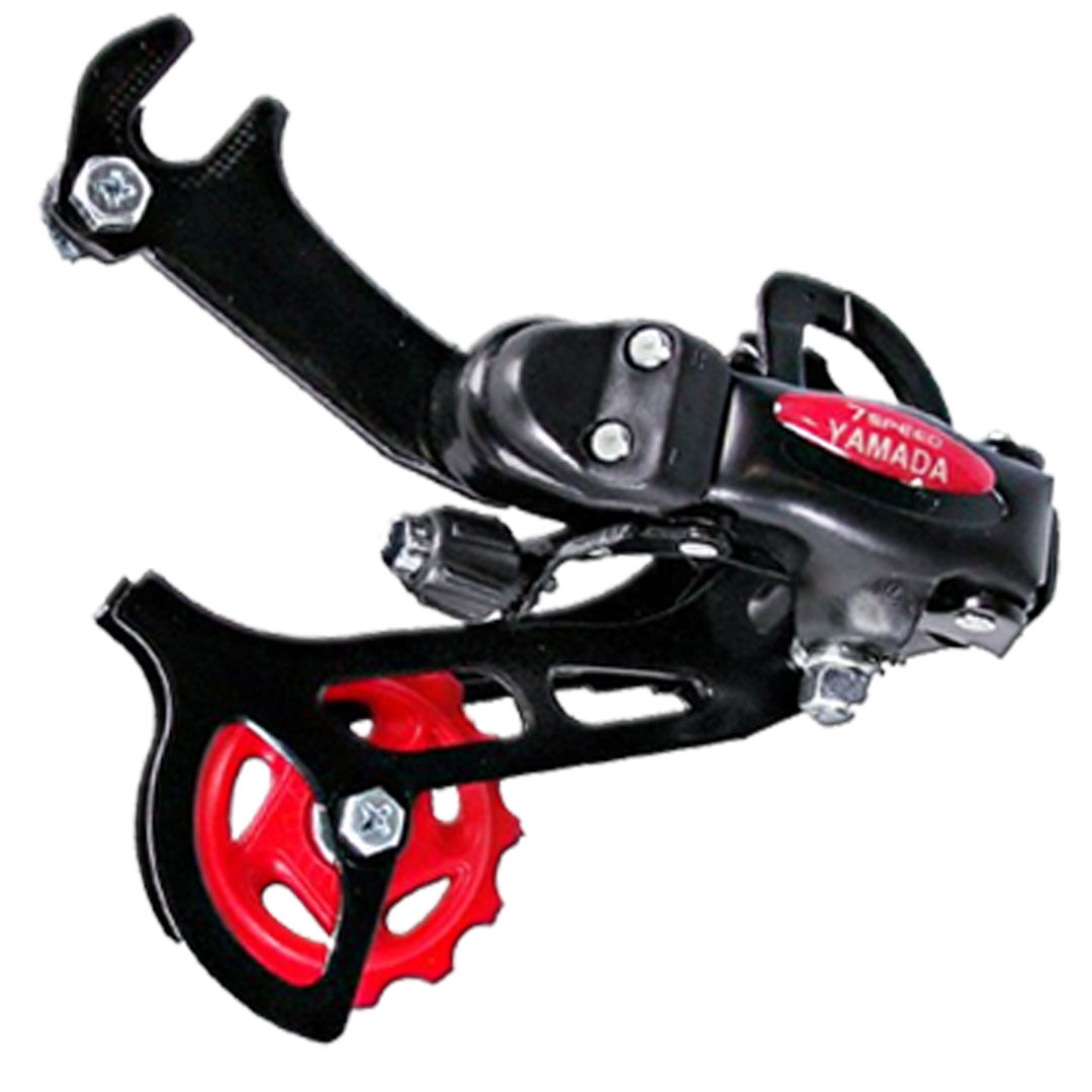 CÂMBIO TRAS. 7/8V INDEX COM GANCHEIRA LONGA MEGA RANGER PRETO - YAMADA SKU: 403