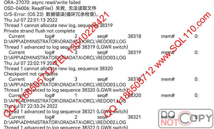 Oracle database failed to start repair ora-27070 Oracle database OSD-04006: Readfile() failed to rea