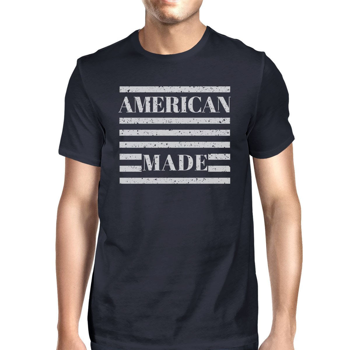 American Made Mens Navy Short Sleeve T-Shirt