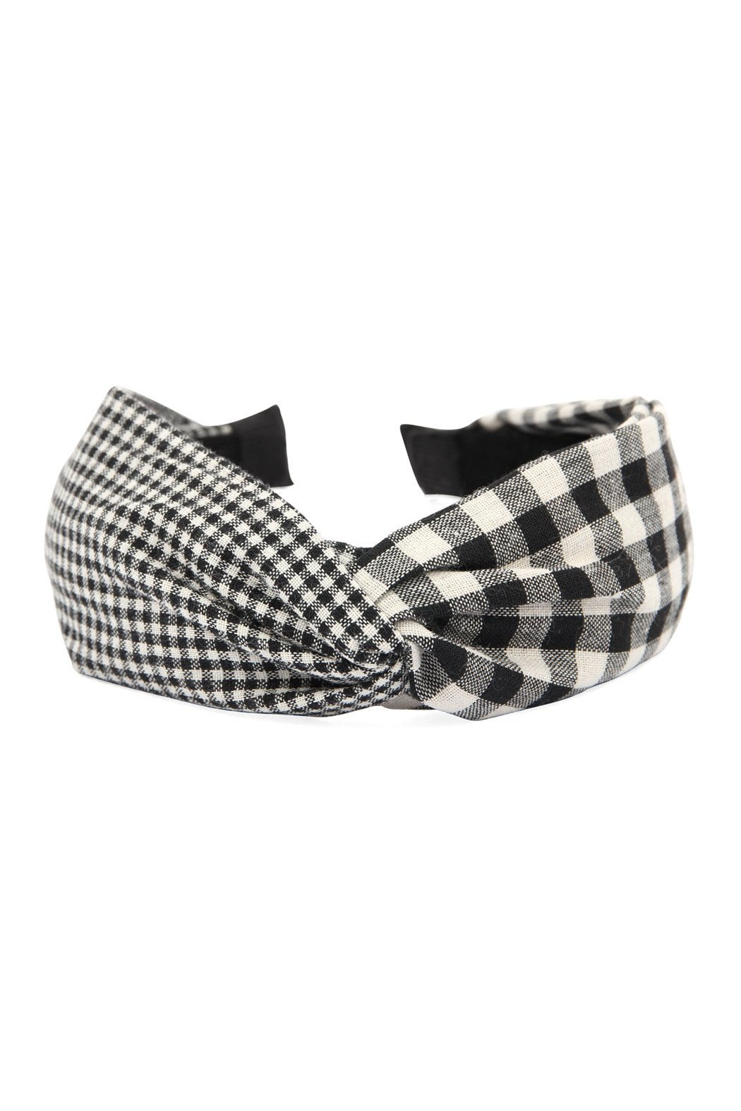 Plaid Knotted Hairband Front View