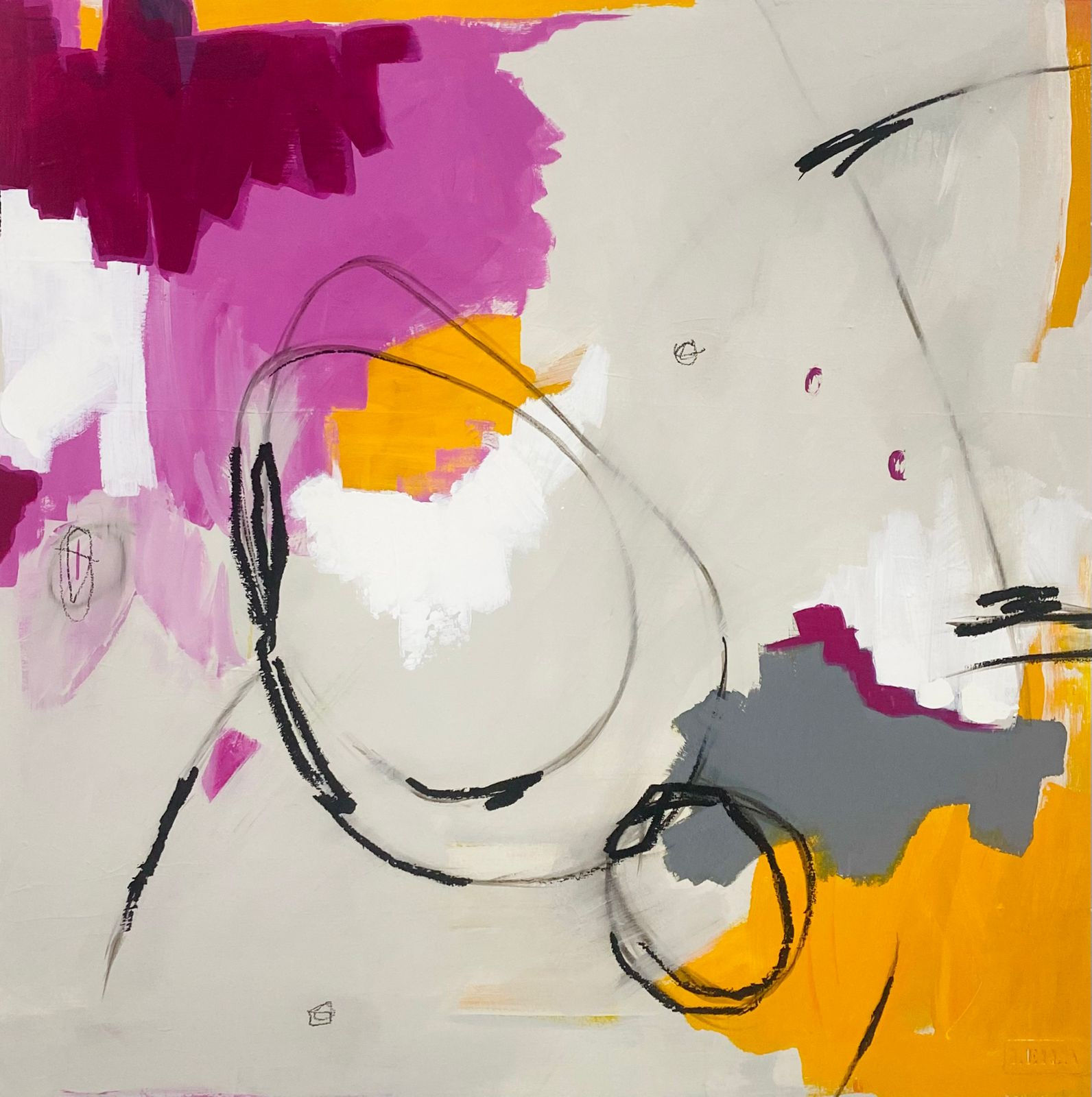 BOILED EGGS & HAM  |  120cm x 120cm