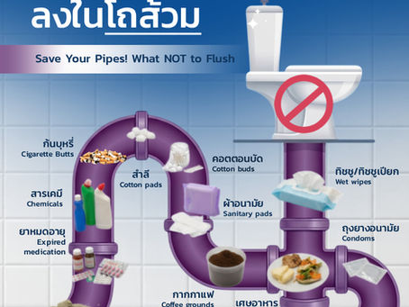 อย่าปล่อยให้โถส้วม กลายเป็นถังขยะ!