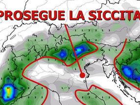 La “siccità” continua. Temperature leggermente sotto media, ma ormai è primavera.