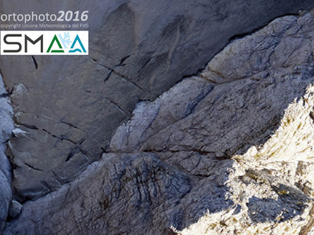 Il ghiacciaio occidentale di Montasio in 3D.