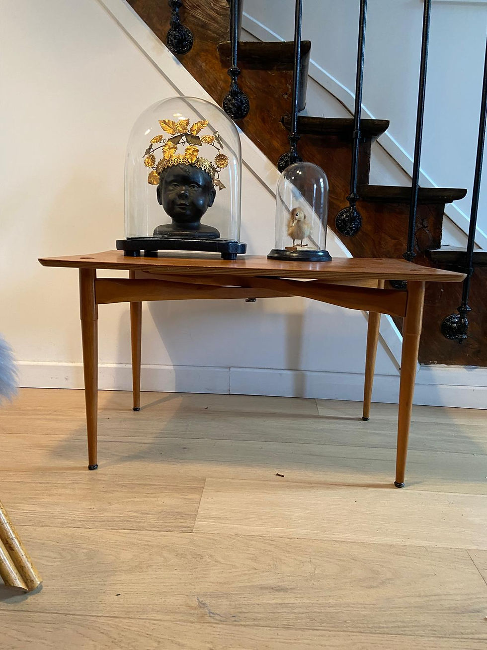 Miniature : Table basse à pieds amovibles en teck United Kingdom 60s