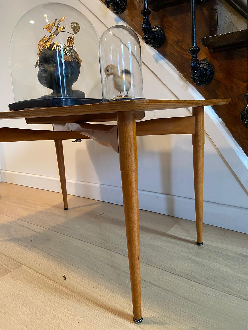 Miniature : Table basse à pieds amovibles en teck United Kingdom 60s