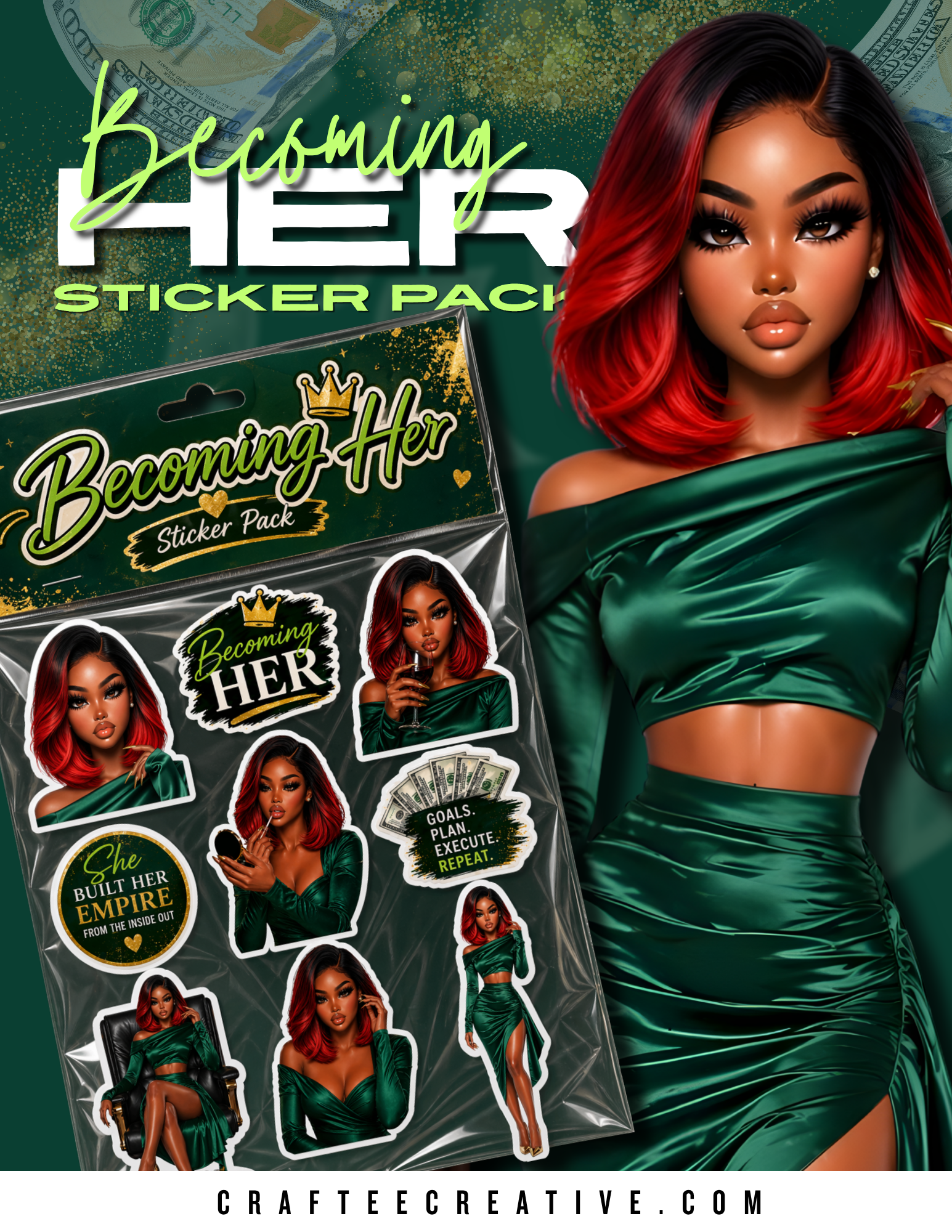 Becoming Her Digital Sticker Pack