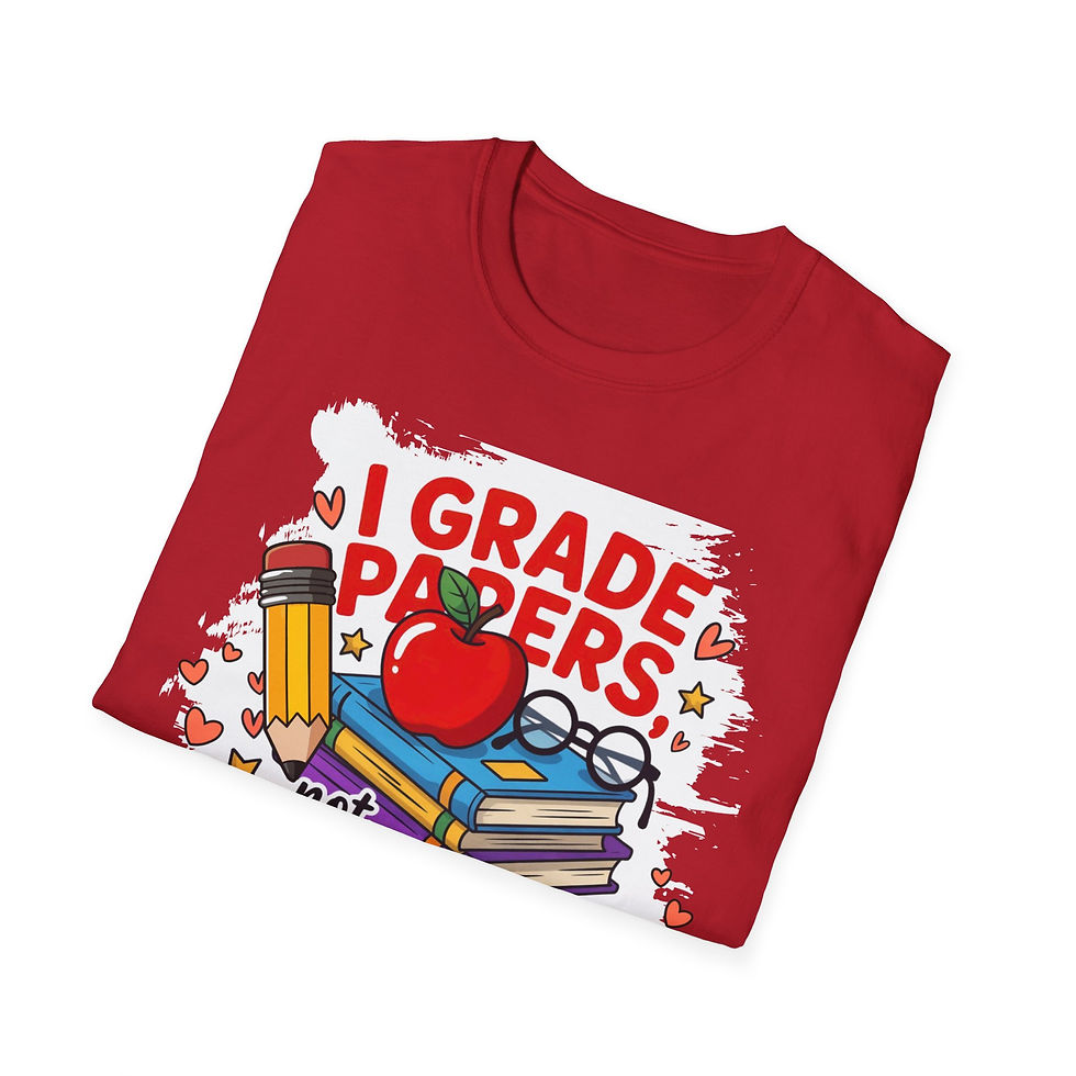 Thumbnail: I Grade Papers Not Attitudes Teacher T-Shirt – Funny Teacher Appreciation Gift