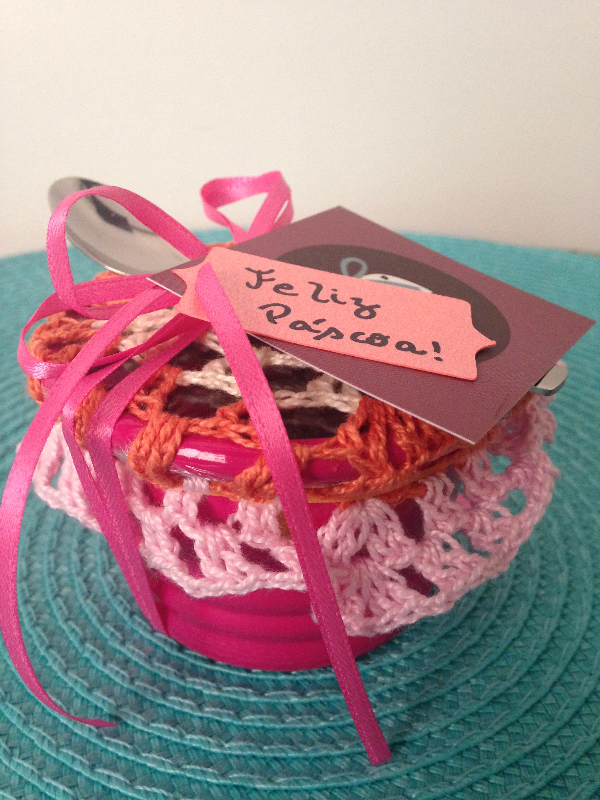 brigadeiro no cachepô crochet