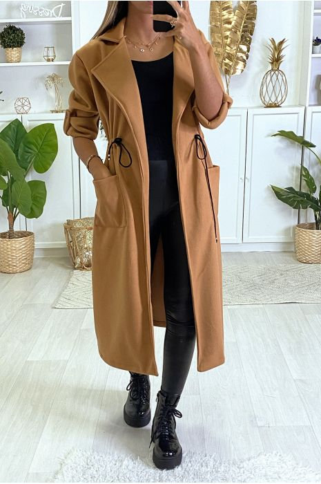 long manteau camel