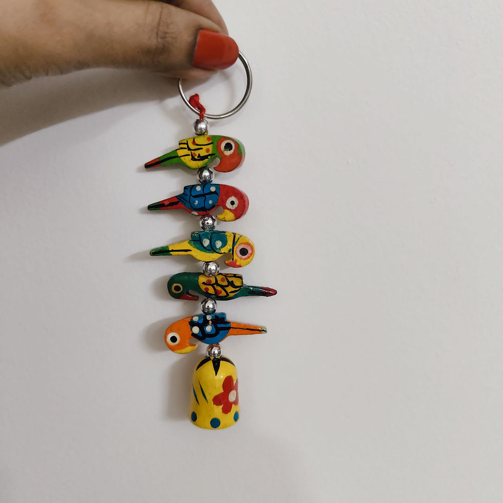 Thumbnail: Wooden Parrot Bag Tag