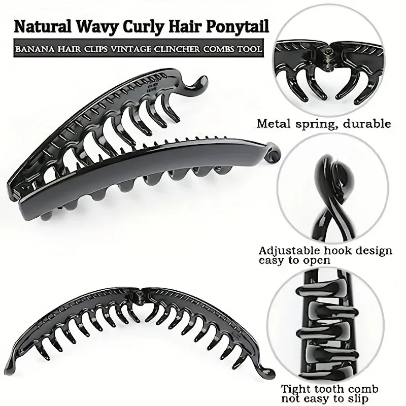 Thumbnail: Matte Banana Hair Clip Fish Shaped Hairpin Ponytail Headband for Women Hair Acce