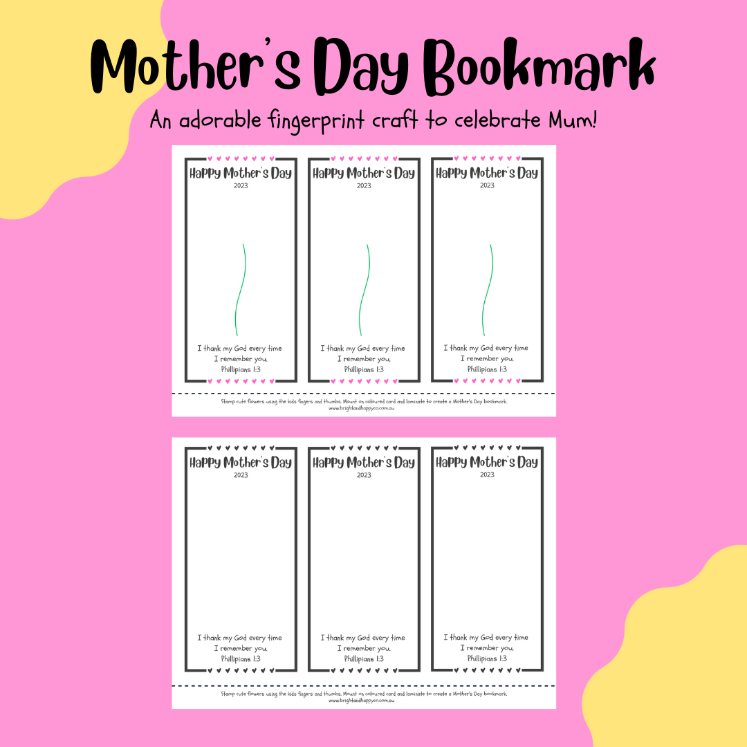 Mother's Day Bookmarks