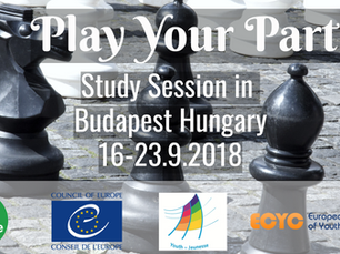 "Play your part! – Strengthening urban and rural youth participation" Study Session will t