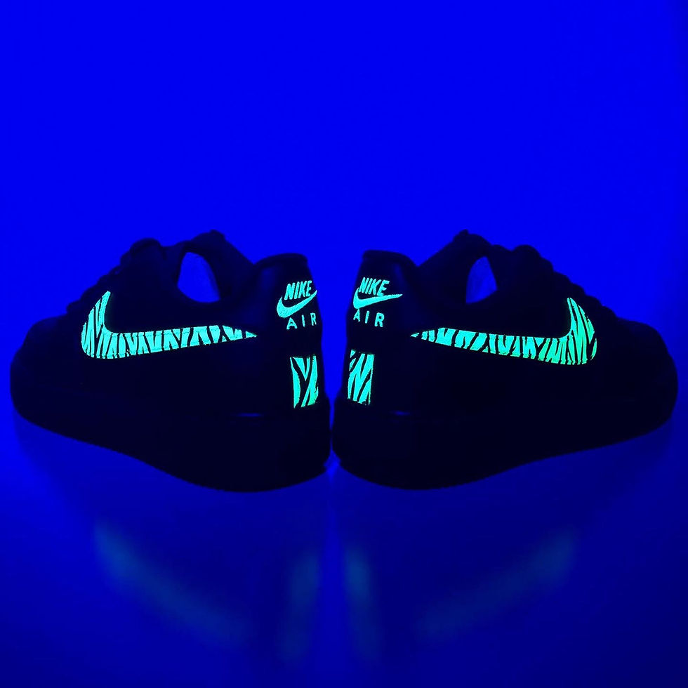 Thumbnail: Neon Green Zebraz ~ Custom Air Force 1