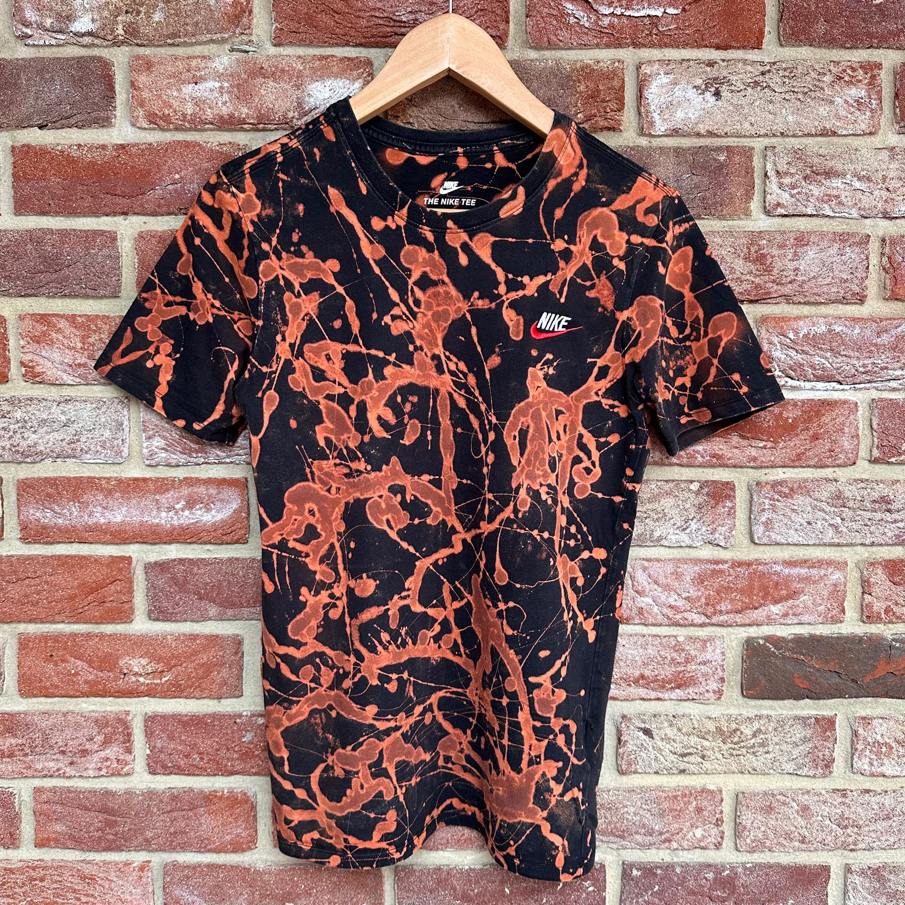 Nike T Shirt Rework ~ Bleach Dye