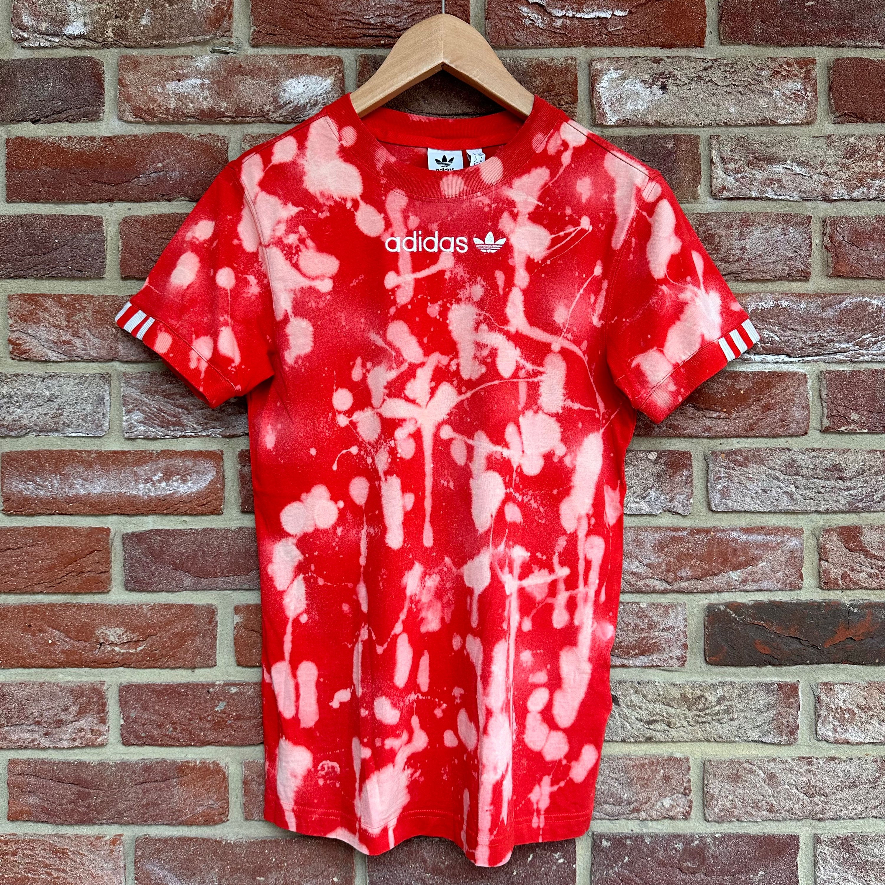 Adidas T Shirt Rework ~ Bleach Dye