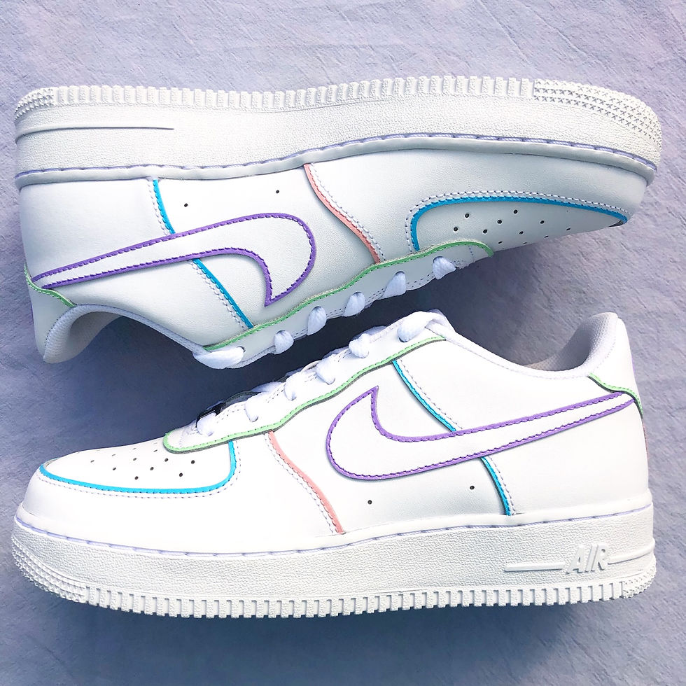 Thumbnail: Pastel Outlinez ~ Custom Air Force 1 Junior