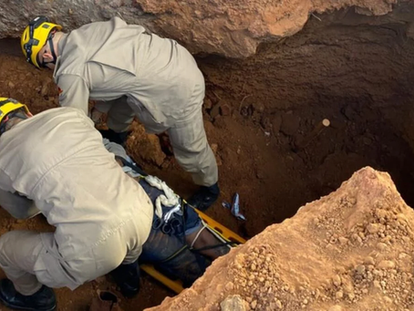 Barra de ferro cai e deixa trabalhadores soterrados em obra de Anápolis