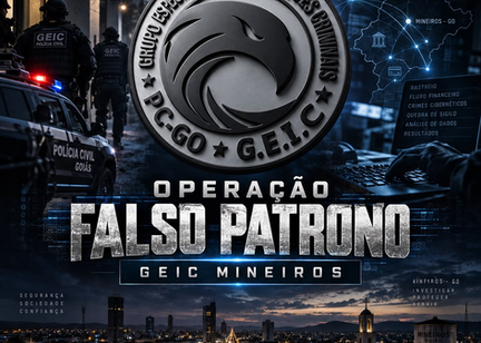 GEIC DE MINEIROS cumpre mandados de prisão preventiva e medidas de bloqueio de bens e valores em investigação sobre estelionato virtual e lavagem de capitais