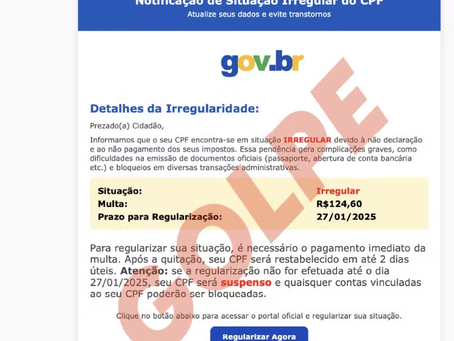 Receita Federal alerta sobre novo golpe do CPFs, entenda os riscos e saiva como proteger seu documento