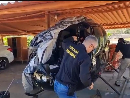 Rota caipira: já são nove helicópteros do tráfico internacional apreendidos em Goiás