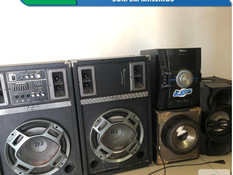 46° BPM conduz homem por perturbação do sossego e apreende som em Mineiros