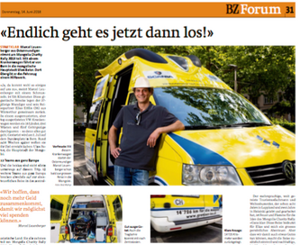Team grenzen-los.ch in der Berner Zeitung