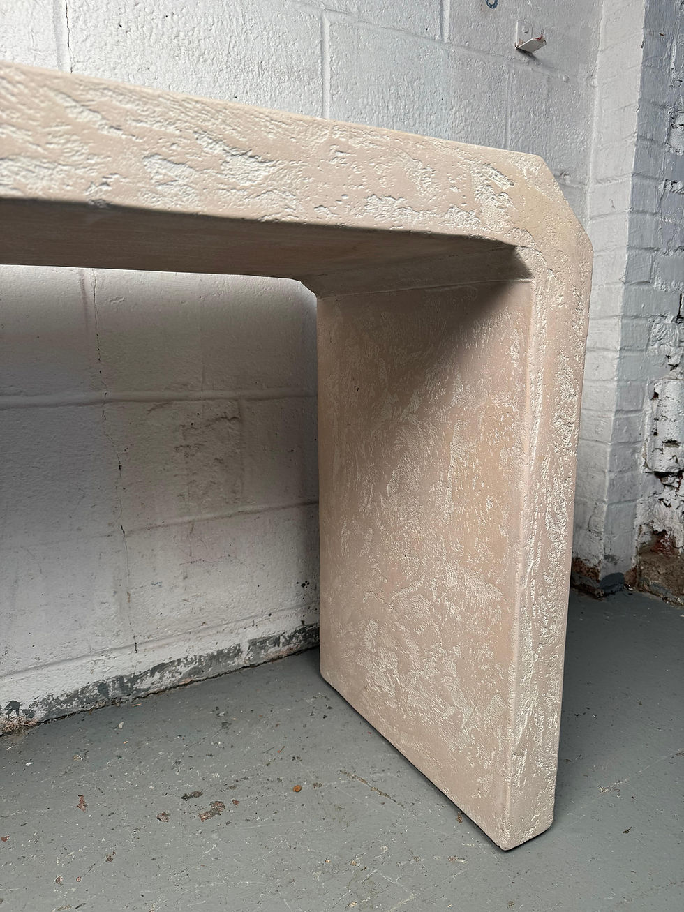 Thumbnail: Sculptural Post Modern Gray Plaster Console