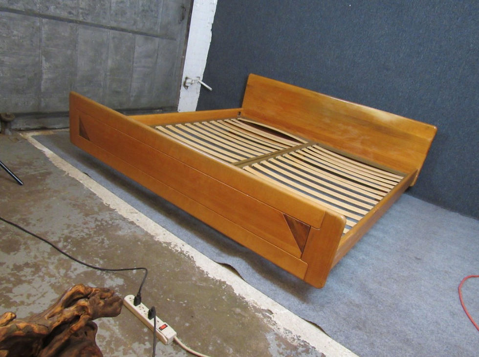 Thumbnail: Vintage European King Bed by Nissen & Gehl for Seltz France