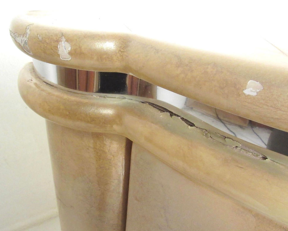 Thumbnail: Mid-century Faux Marble Lacquered Credenza