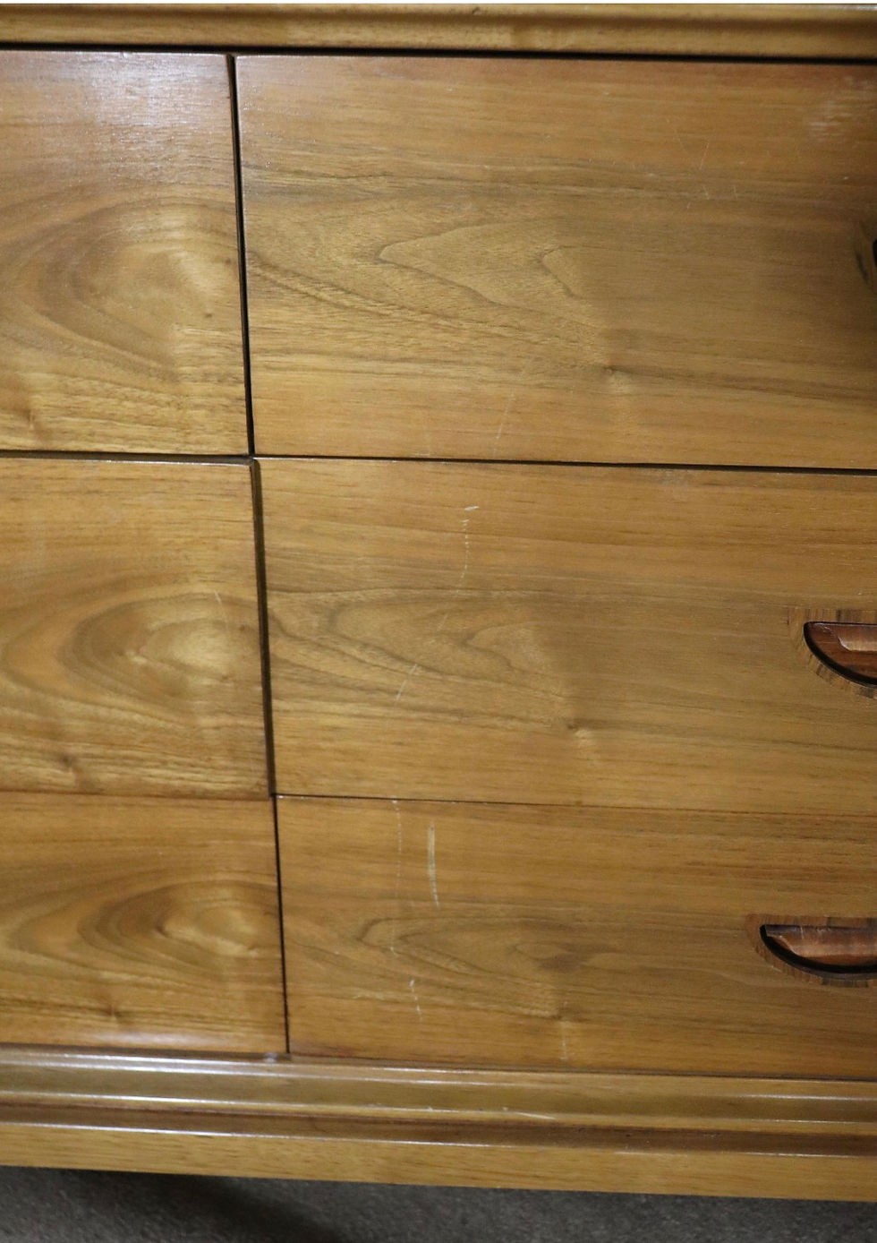 Thumbnail: Vintage Wide Dresser w/ Inset Rosewood Handles