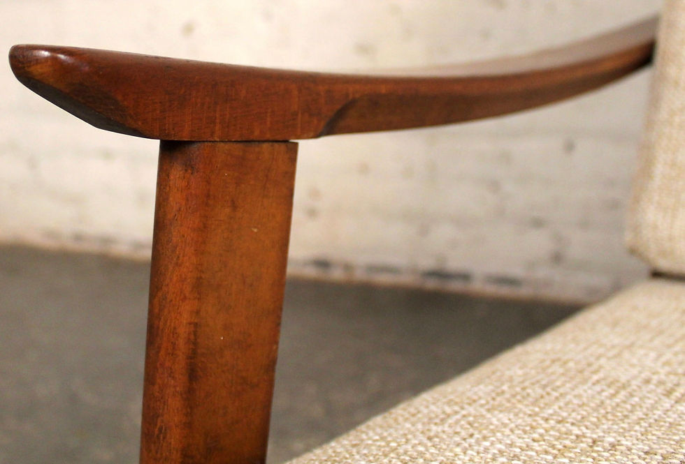 Thumbnail: Mid-Century Modern Walnut High Back Lounge Chair