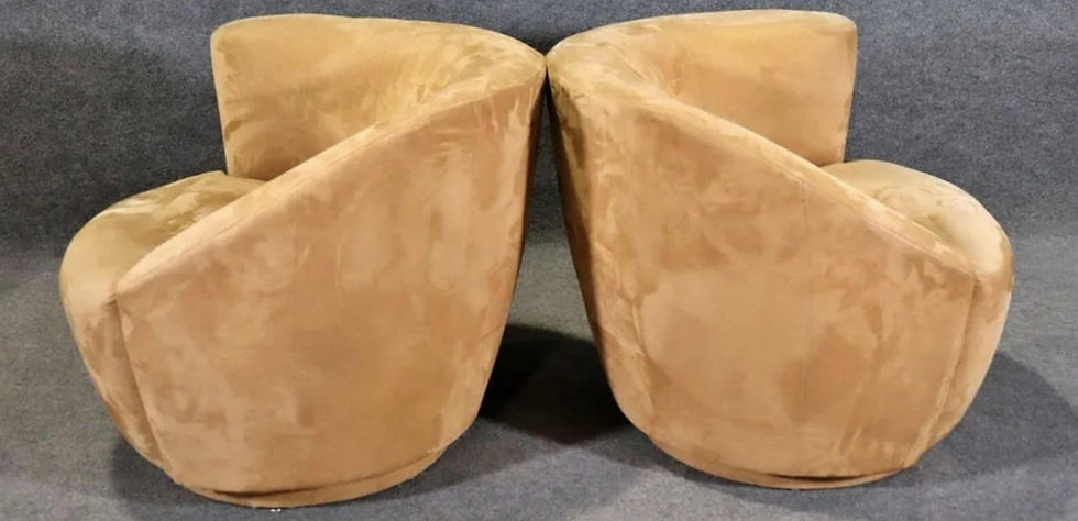 Thumbnail: Vladimir Kagan Style Swivel Chairs
