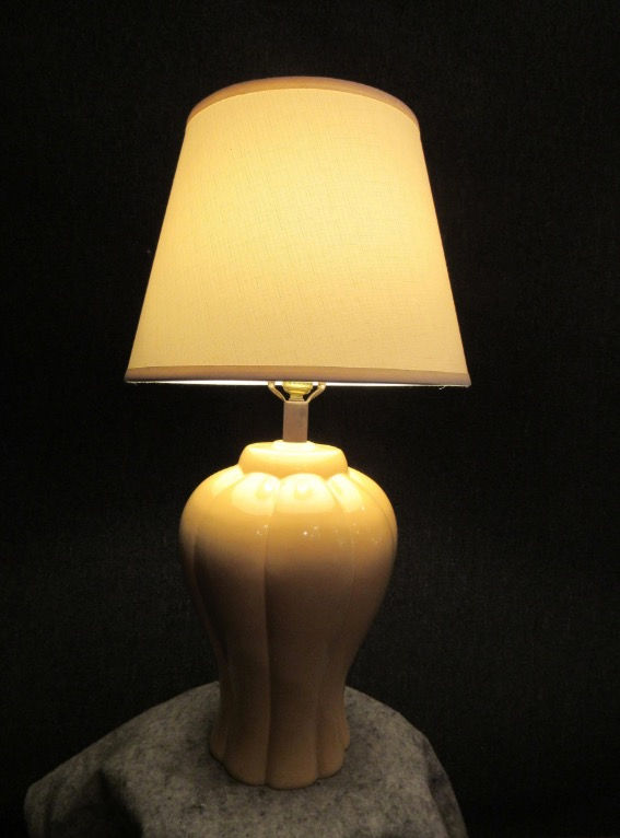 Thumbnail: Mid-Century Vintage Mustard Ceramic Lamp
