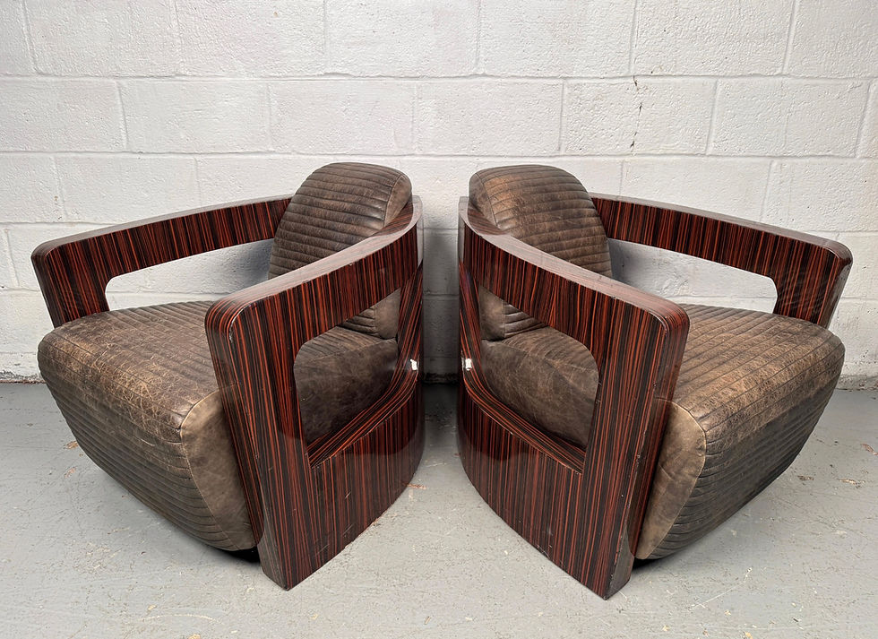 Thumbnail: Unique Leather Lounge Chairs Designed by Timothy Oulton