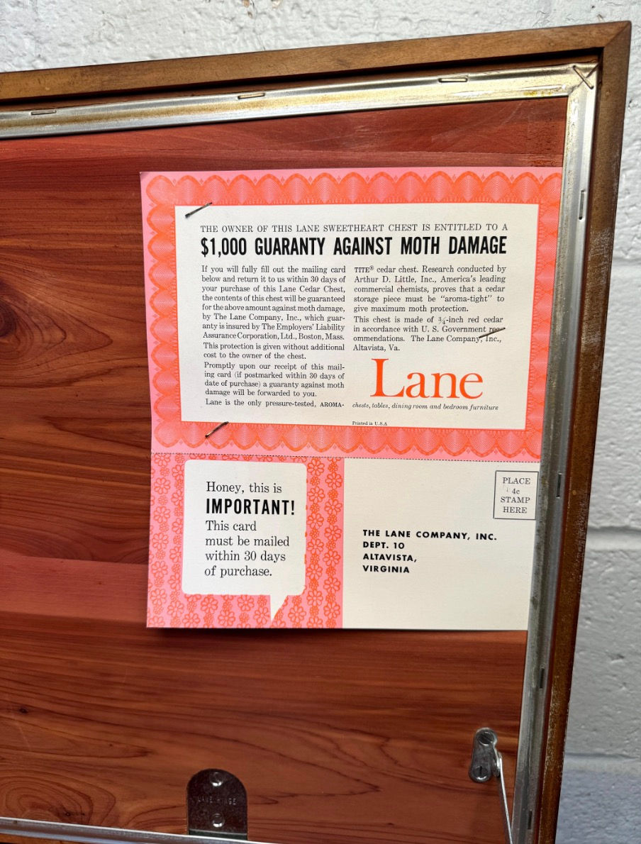 Thumbnail: Stunning Mid-Century Modern Curved Lane Cedar Chest