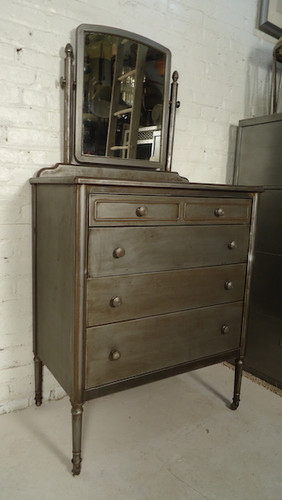 knee length dresses for ladies Antique Victorian Eastlake Marble-Top Dresser with Swivel Mirror, c.19 main image 1