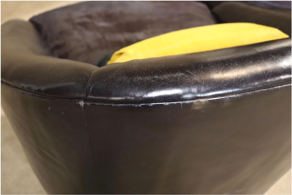 Thumbnail: Isa Bergamo Leather & Hide Tub Chairs